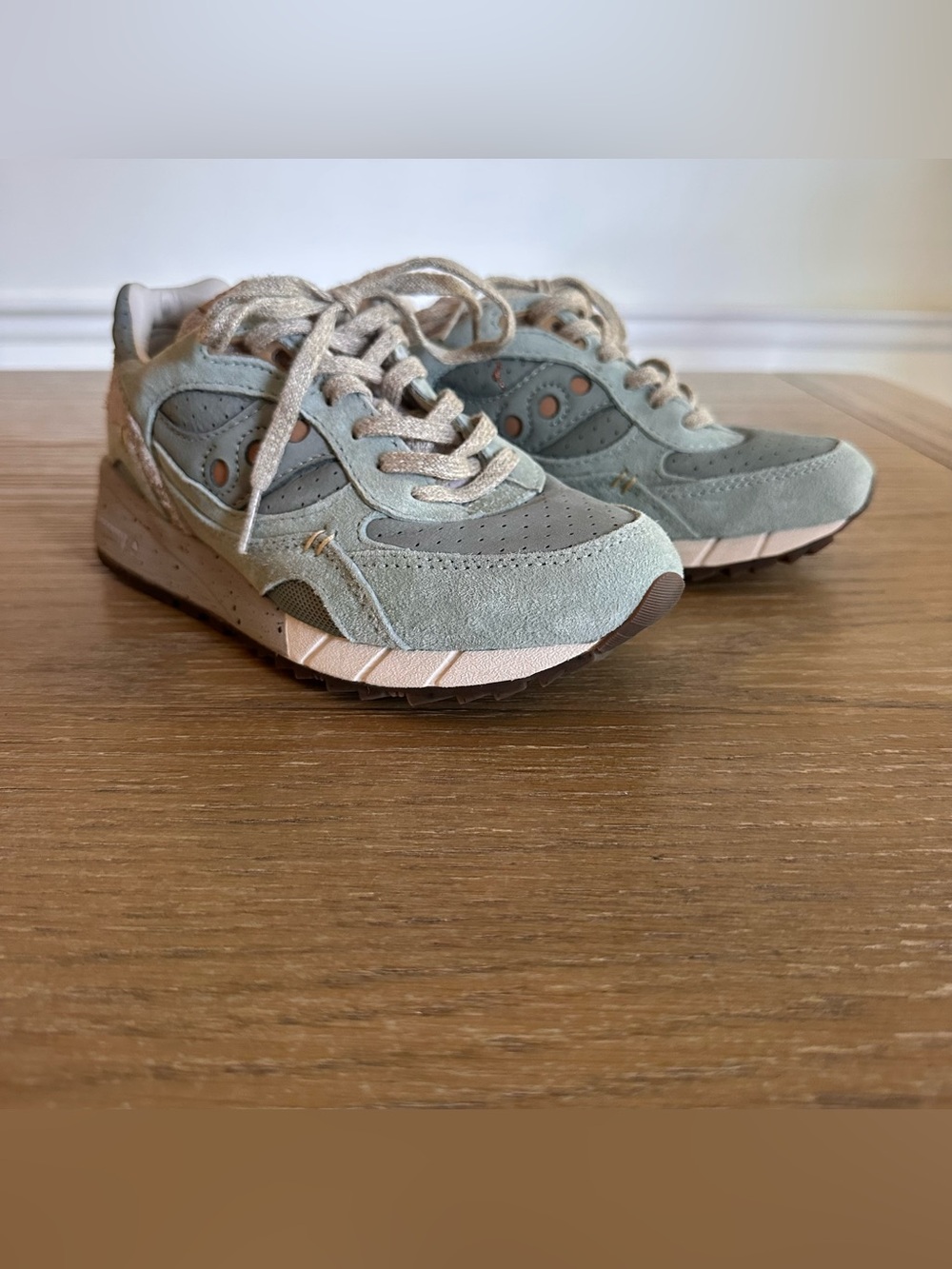 NWOT Saucony Shadow 6000 Sneakers Sage Green Suede Men 4.5 Women 6